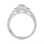 Round Three Stone Lab Grown Diamond Ring