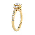 Round Three Stone Lab Grown Diamond Ring