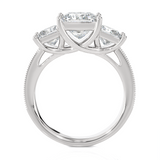 3 1/3 ctw Princess-Cut Three Stone Lab Grown Diamond Ring