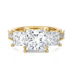 3 1/3 ctw Princess-Cut Three Stone Lab Grown Diamond Ring