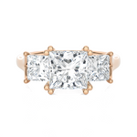 3 ctw Princess-Cut Three Stone Lab Grown Diamond Ring