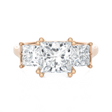 3 ctw Princess-Cut Three Stone Lab Grown Diamond Ring
