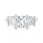 3 ctw Princess-Cut Three Stone Lab Grown Diamond Ring