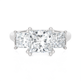 3 ctw Princess-Cut Three Stone Lab Grown Diamond Ring