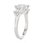 3 ctw Princess-Cut Three Stone Lab Grown Diamond Ring