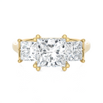 3 ctw Princess-Cut Three Stone Lab Grown Diamond Ring