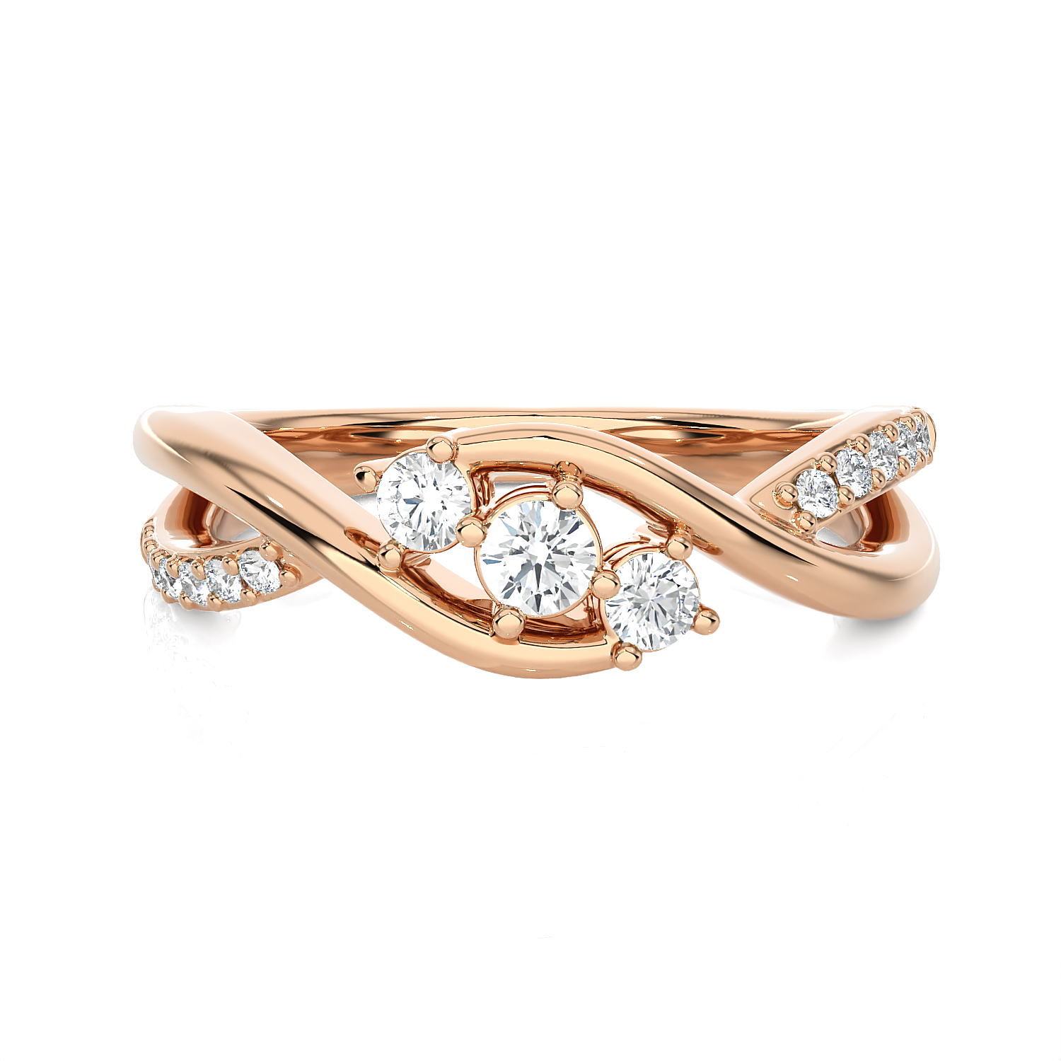 1/3 ctw Round Three Stone Lab Grown Diamond Ring