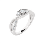 1/3 ctw Round Three Stone Lab Grown Diamond Ring