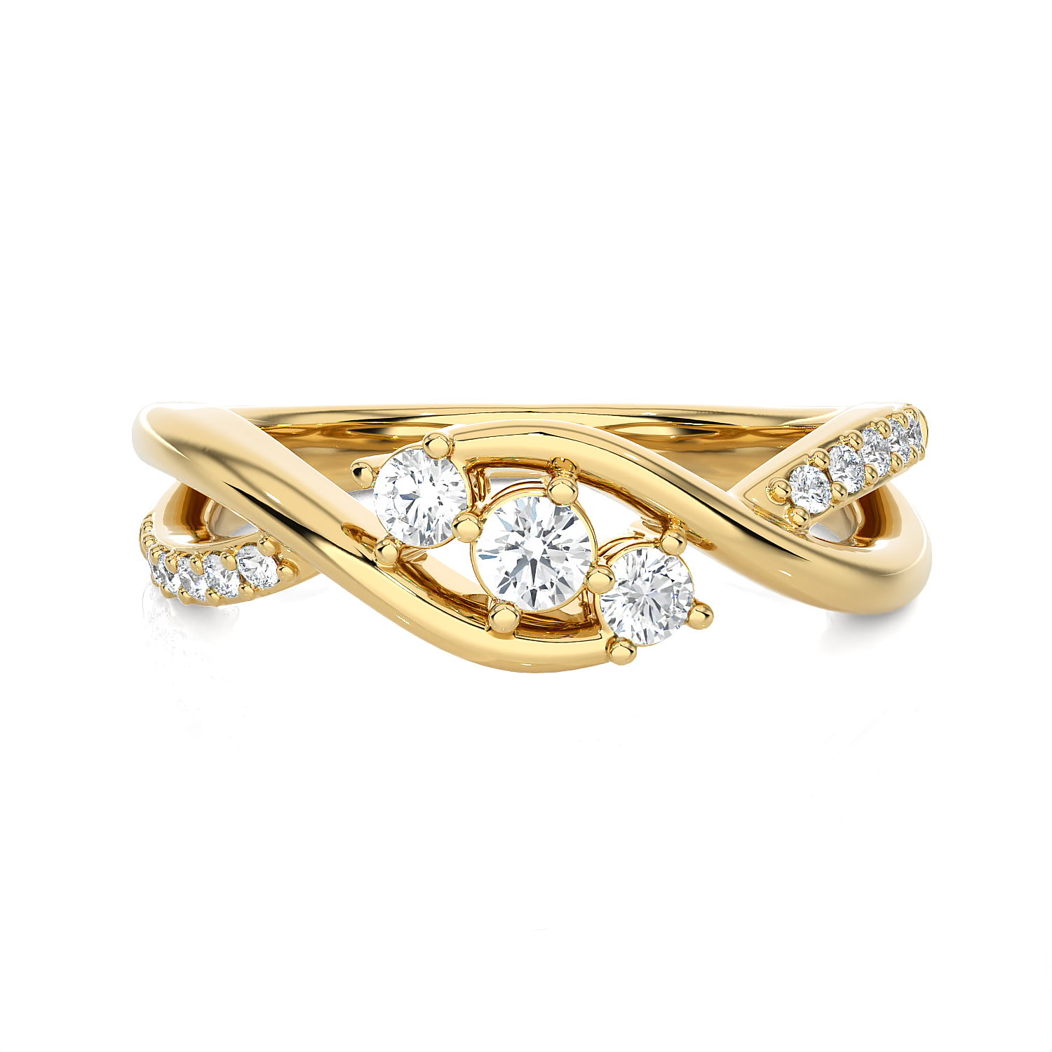 1/3 ctw Round Three Stone Lab Grown Diamond Ring