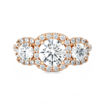 2 ctw Round Three Stone Lab Grown Diamond Ring