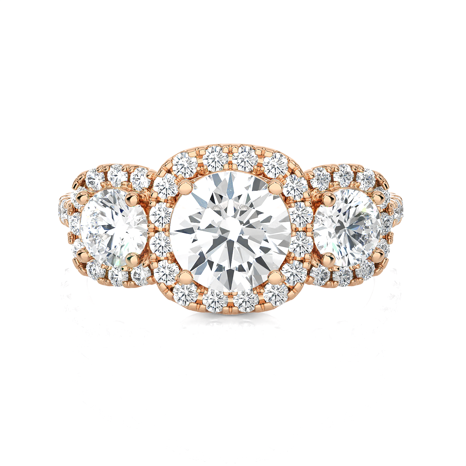 2 ctw Round Three Stone Lab Grown Diamond Ring