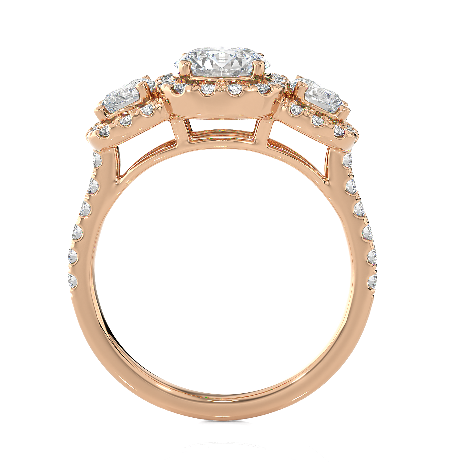 2 ctw Round Three Stone Lab Grown Diamond Ring