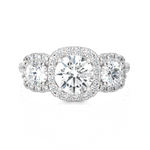2 ctw Round Three Stone Lab Grown Diamond Ring