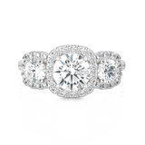 2 ctw Round Three Stone Lab Grown Diamond Ring