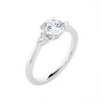 1 1/4 ctw Round Three Stone Lab Grown Diamond Ring