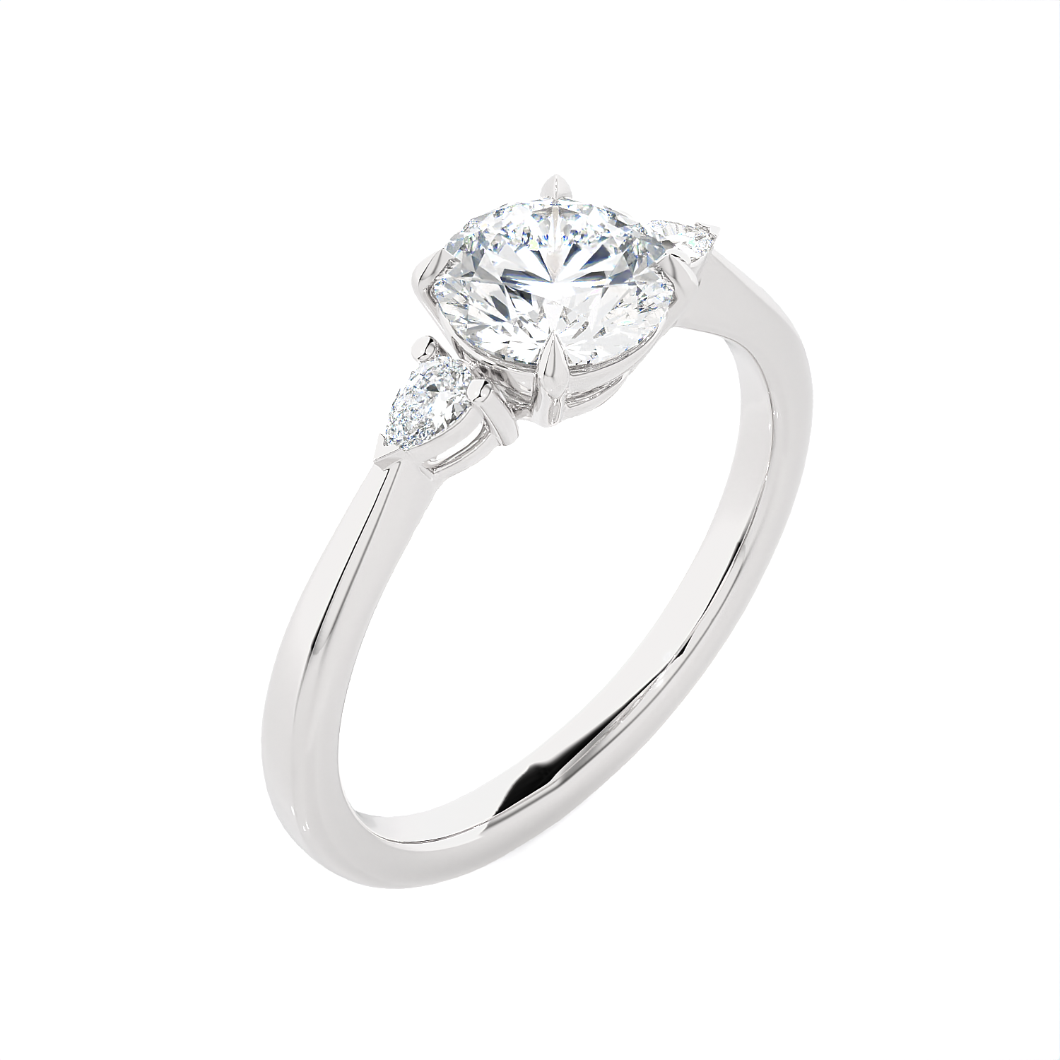 1 1/4 ctw Round Three Stone Lab Grown Diamond Ring