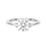 1 1/4 ctw Round Three Stone Lab Grown Diamond Ring