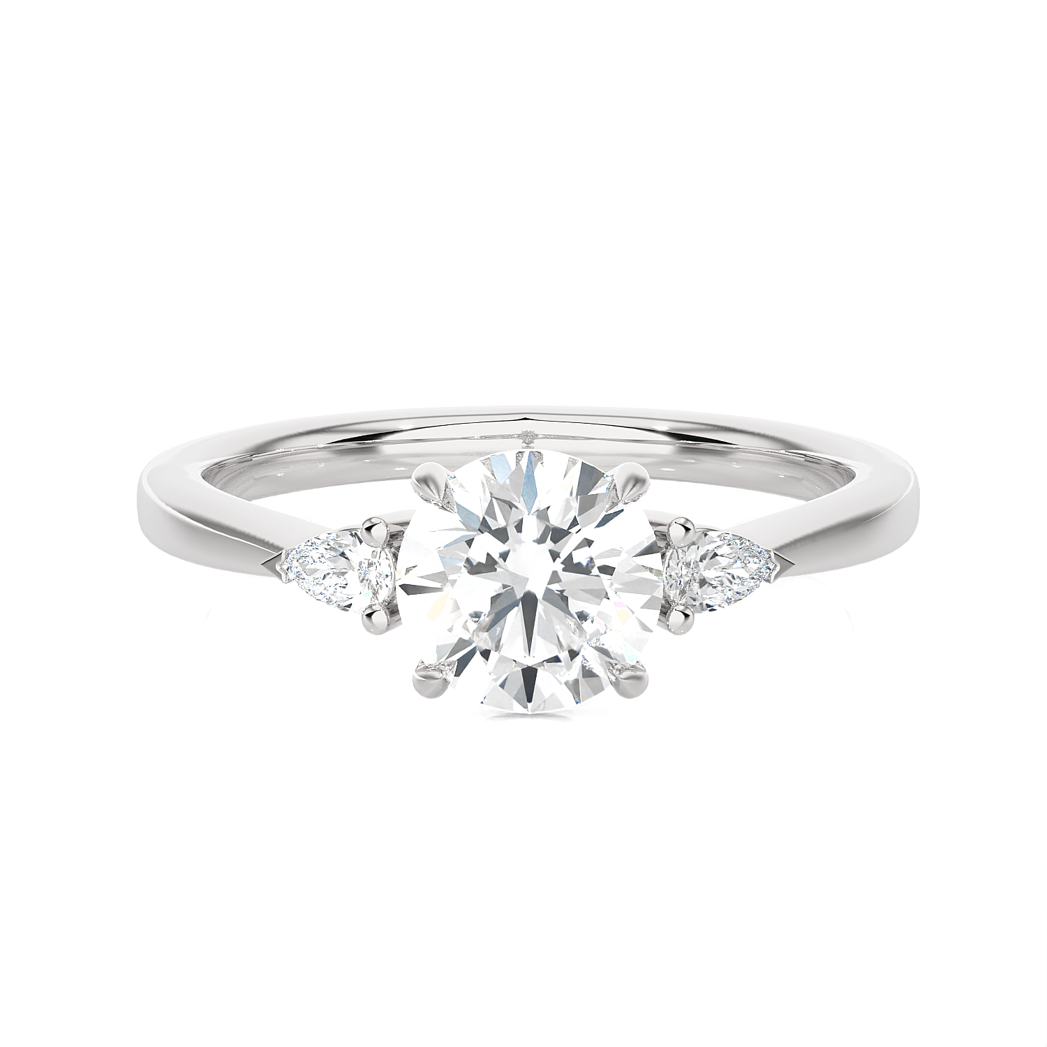 1 1/4 ctw Round Three Stone Lab Grown Diamond Ring