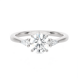 1 1/4 ctw Round Three Stone Lab Grown Diamond Ring
