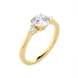 1 1/4 ctw Round Three Stone Lab Grown Diamond Ring