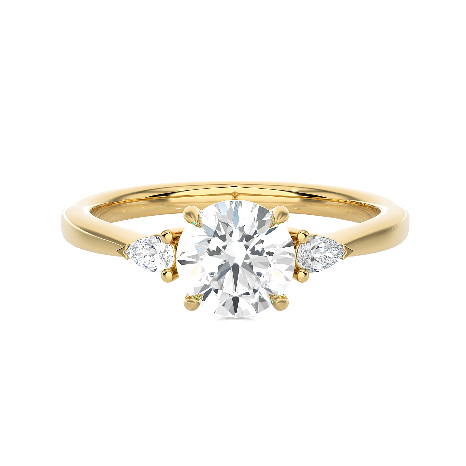 1 1/4 ctw Round Three Stone Lab Grown Diamond Ring