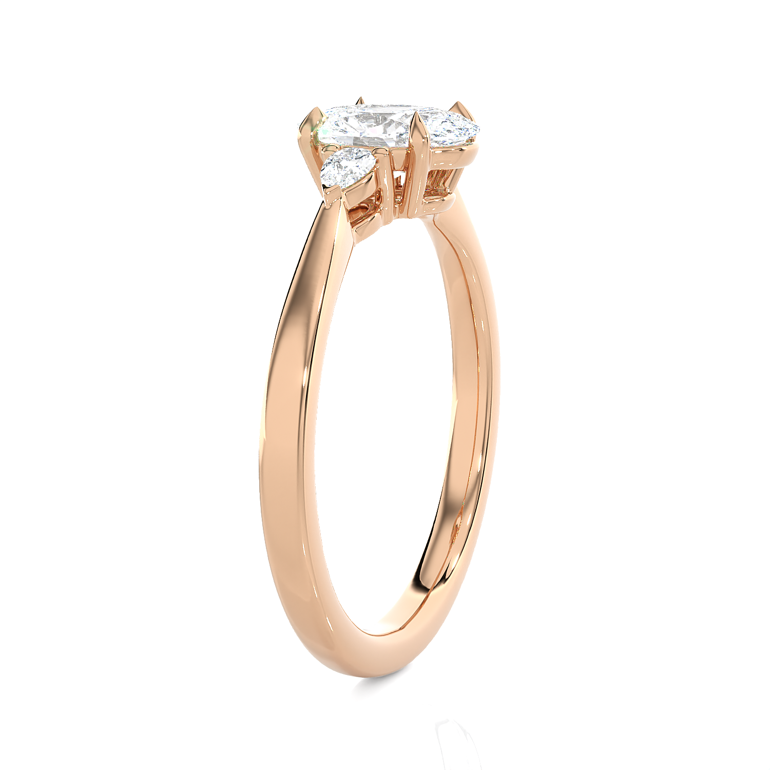 1 1/4 ctw Oval Three Stone Lab Grown Diamond Ring
