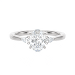 1 1/4 ctw Oval Three Stone Lab Grown Diamond Ring