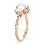 2 7/8 ctw Oval Three Stone Lab Grown Diamond Ring