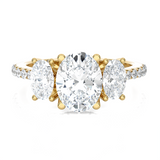 2 7/8 ctw Oval Three Stone Lab Grown Diamond Ring