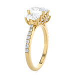 2 7/8 ctw Oval Three Stone Lab Grown Diamond Ring