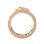 1 1/5 ctw Emerald-Cut Three Stone Lab Grown Diamond Ring