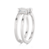 1 1/5 ctw Emerald-Cut Three Stone Lab Grown Diamond Ring