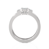 1 1/5 ctw Emerald-Cut Three Stone Lab Grown Diamond Ring