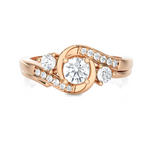 5/8 ctw Round Three Stone Lab Grown Diamond Ring