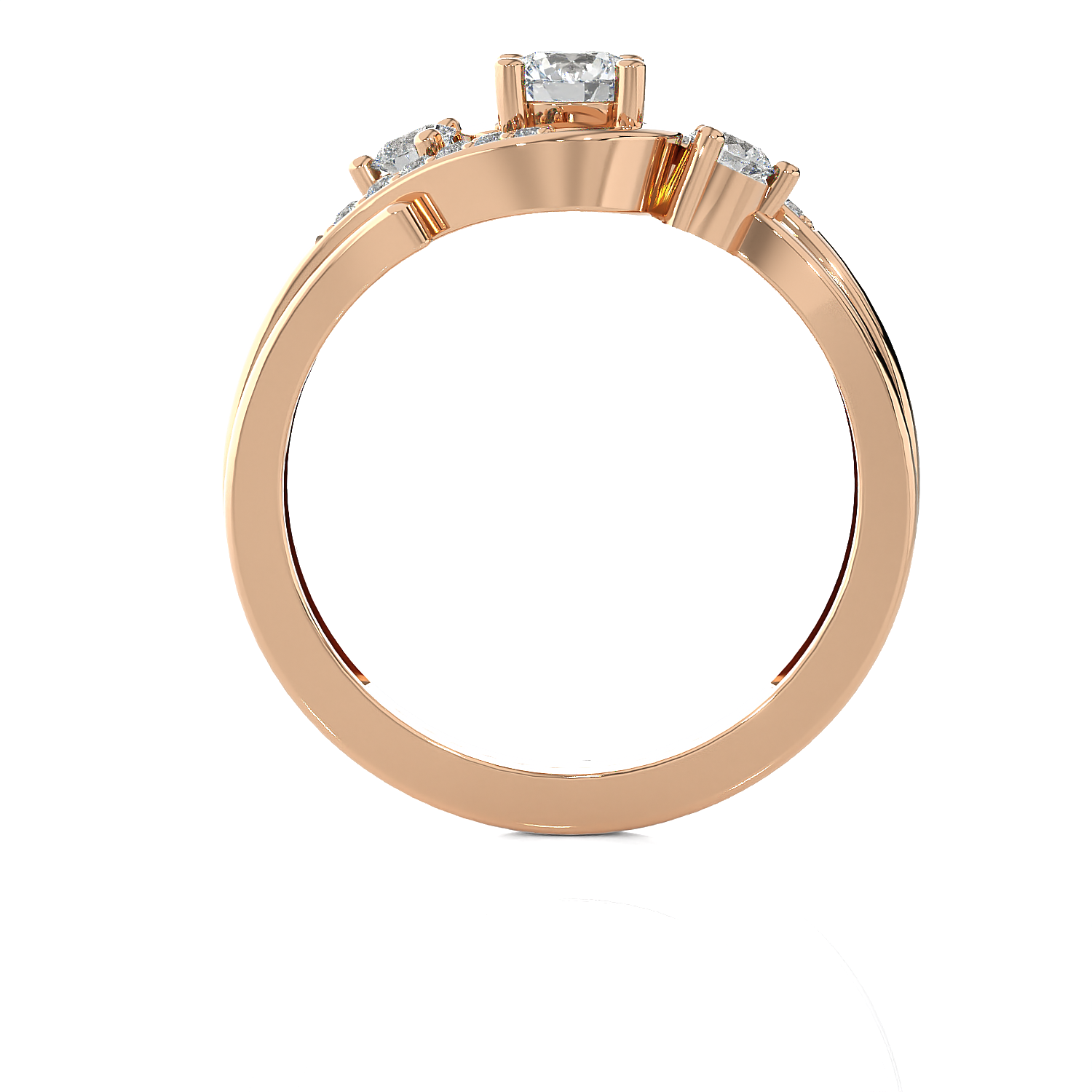 5/8 ctw Round Three Stone Lab Grown Diamond Ring