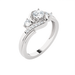 5/8 ctw Round Three Stone Lab Grown Diamond Ring