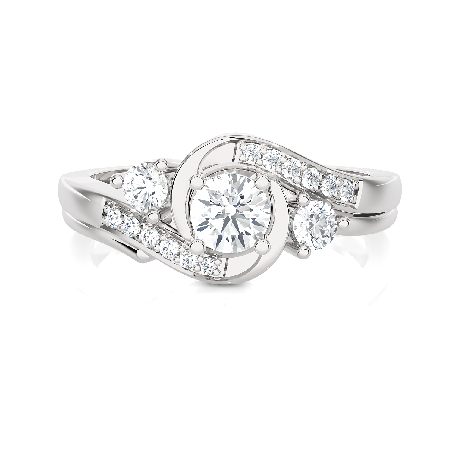 5/8 ctw Round Three Stone Lab Grown Diamond Ring