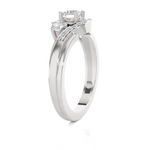 5/8 ctw Round Three Stone Lab Grown Diamond Ring