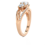 1 1/3 ctw Round Three Stone Lab Grown Diamond Ring