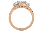 1 1/3 ctw Round Three Stone Lab Grown Diamond Ring