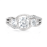 1 1/3 ctw Round Three Stone Lab Grown Diamond Ring