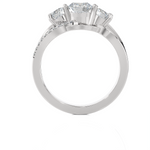 1 1/3 ctw Round Three Stone Lab Grown Diamond Ring