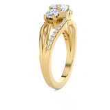 1 1/3 ctw Round Three Stone Lab Grown Diamond Ring