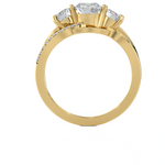 1 1/3 ctw Round Three Stone Lab Grown Diamond Ring