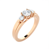 1 ctw Round Three Stone Lab Grown Diamond Ring