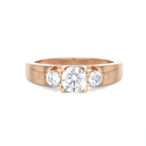 1 ctw Round Three Stone Lab Grown Diamond Ring