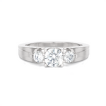 1 ctw Round Three Stone Lab Grown Diamond Ring