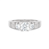 1 ctw Round Three Stone Lab Grown Diamond Ring