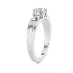 1 ctw Round Three Stone Lab Grown Diamond Ring