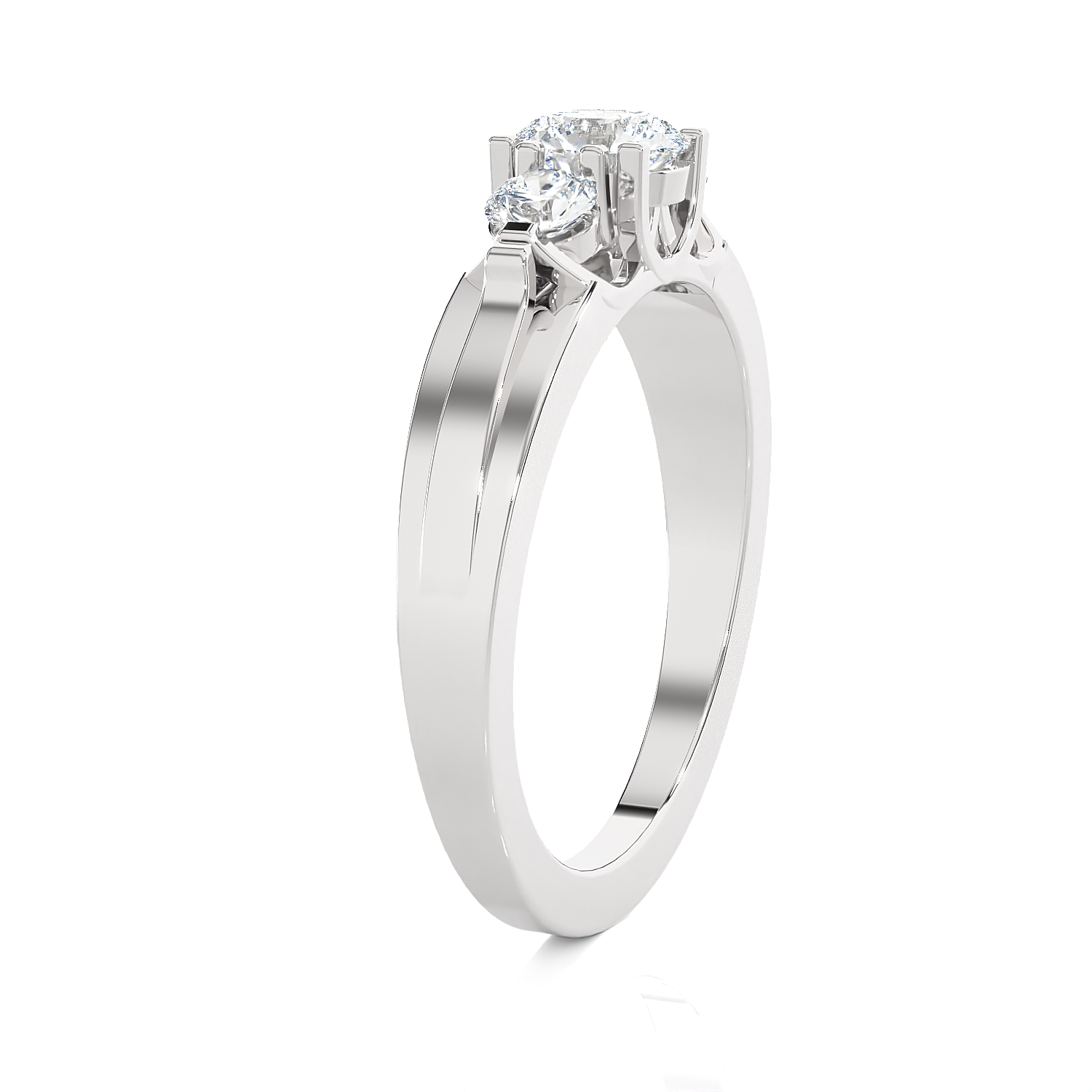 1 ctw Round Three Stone Lab Grown Diamond Ring